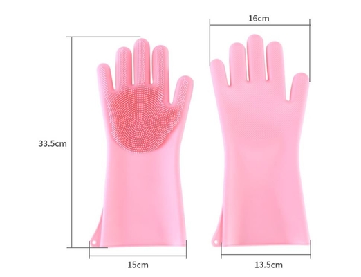 Gants de main de silicone de nettoyage, silicone faisant cuire des gants imperméables pour la blanchisserie