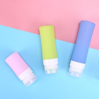 Bouteille liquide d'emballage de voyage de silicone, tubes de voyage de silicone avec le logo fait sur commande