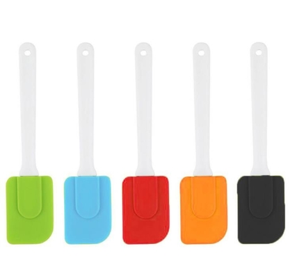 Les ensembles de spatule de silicone de FDA avec le patone fait sur commande de poignée en plastique colorent disponible
