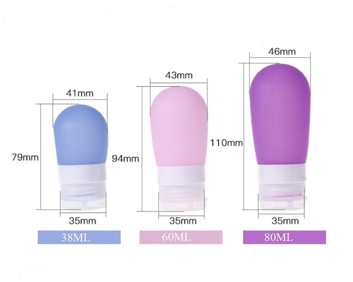 Forme de boule de sphère de bouteille d'emballage de voyage de silicone de la ligne aérienne 100ml de beauté