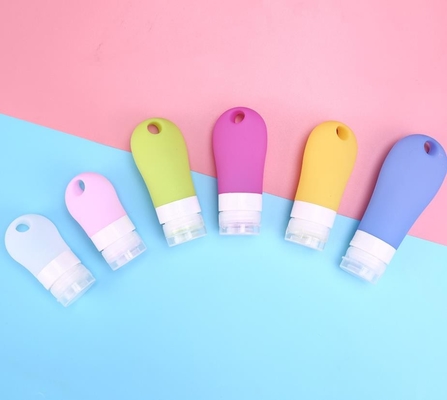 Bouteille libre mignonne vide d'emballage de voyage de silicone de Bpa avec le trou de crochet