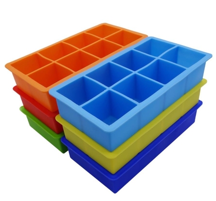 La glace carrée Tray Molds, glace de silicone de nouveauté moule la cavité 8 empilable