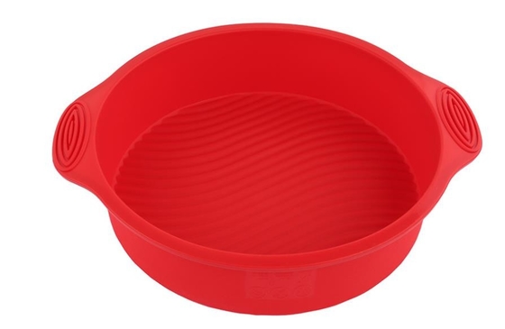 Le gâteau de silicone de 9 pouces moule insipide stocké par Easile incassable avec la poignée