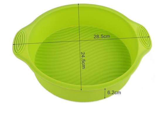 Le gâteau de silicone de 9 pouces moule insipide stocké par Easile incassable avec la poignée