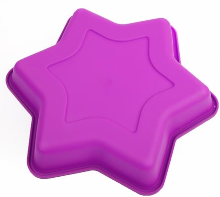 Le plateau de cuisson de silicone de catégorie comestible, silicone Bakeware moule le Hexagram conçoivent en fonction du client