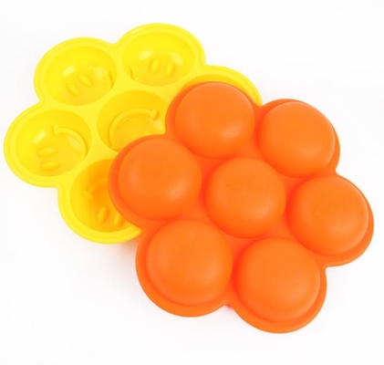 Moules ronds de glaçon de silicone, forme de sourire formée de visage de plateaux de glaçon