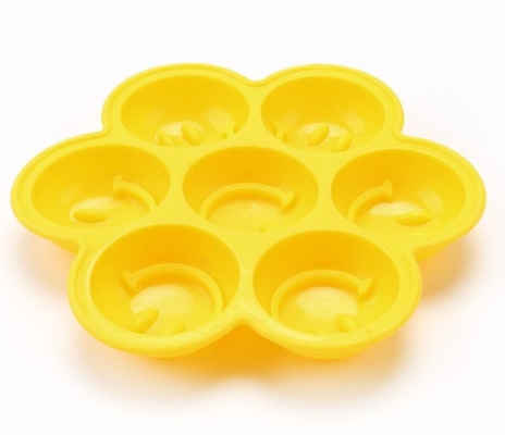 Moules ronds de glaçon de silicone, forme de sourire formée de visage de plateaux de glaçon