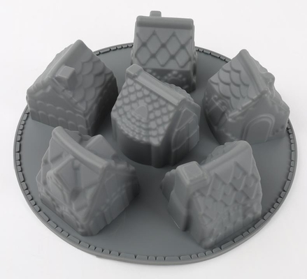 Lavable réutilisable de silicone de sembler de Chambre petit de cavité à hautes températures du moule 6