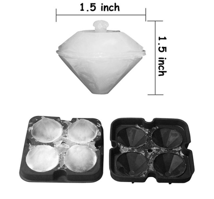 le glaçon de silicone du diamant 3D moule 12*12*3.8CM pour des boissons