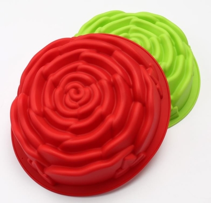 La cuisson de grande taille de silicone moule la couleur adaptée aux besoins du client par fleur de Rose