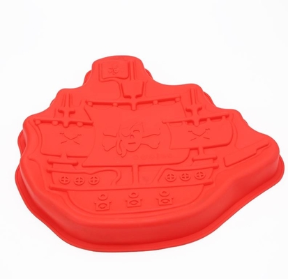 Les moules de gâteau de silicone de catégorie comestible, biscuit de silicone moule le bateau de pirate formé
