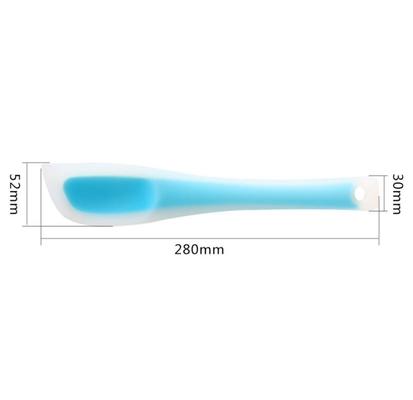 Poignée blanche sûre de FDA de silicone de cuillère de la spatule 3 de nourriture translucide de PCS