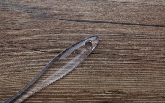 Ustensiles de cuisine de silicone de diplômé de nourriture, spatule de grattoir de silicone avec la poignée ovale transparente