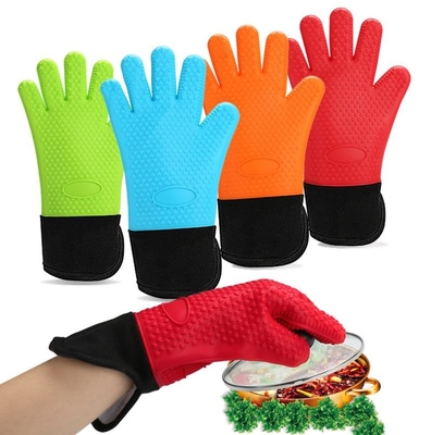 Nettoyage facile de longue d'ouverture de silicone de main de gants conception latérale à hautes températures de douille