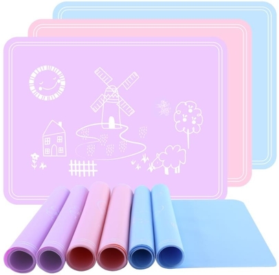 Le silicone carré badine le tapis de produit, plat de Placemat de silicone Rollable