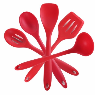 Silicone de couleur rouge de catégorie comestible faisant cuire des trousses d'outils de cuisine 5 styles différents