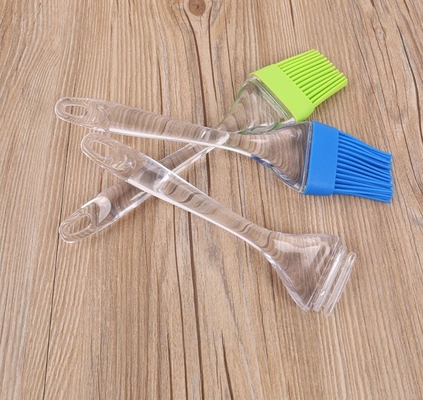 Outil en plastique transparent de brosse de cuisson de silicone de catégorie comestible de poignée de taille de XL
