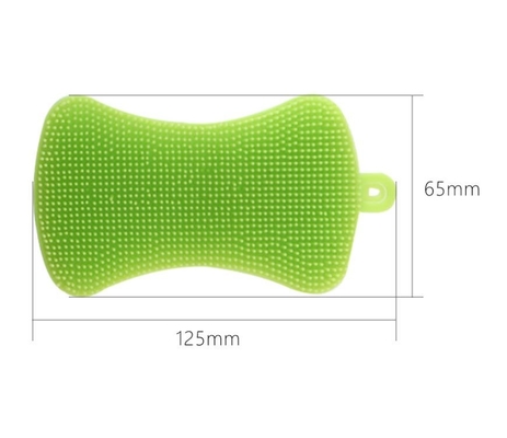 Brosse de lavage de silicone de catégorie comestible de forme de savon pour les plats et le fruit de nettoyage