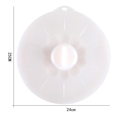Grand couvercle standard de couverture de cuvette de conservation des aliments de silicone de catégorie comestible de tailles