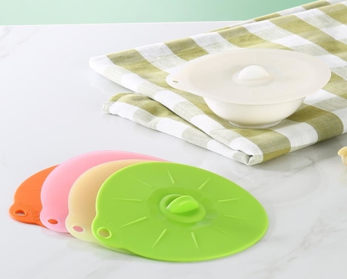Couvercle standard de petite taille de couverture de cuvette de conservation des aliments de silicone de catégorie comestible