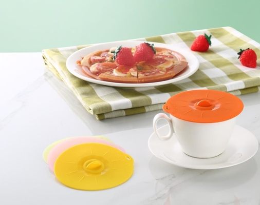 Mini couvercle standard de couverture de cuvette de conservation des aliments de silicone de catégorie comestible de taille