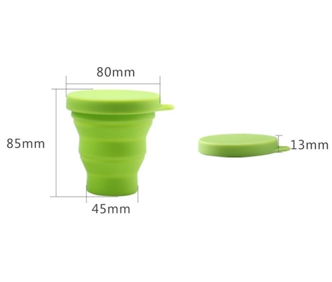 BPA libèrent la tasse se pliante de silicone pliant de catégorie comestible pour dehors