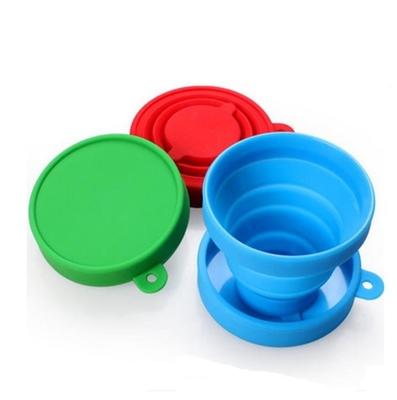 190ML le style BPA libèrent la tasse se pliante de silicone pliant de catégorie comestible