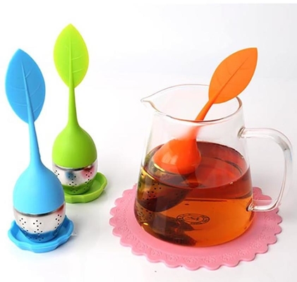 Silicone mignon de FDA de forme de feuille d'infuser de thé de silicone d'infuser libre de thé de BAP