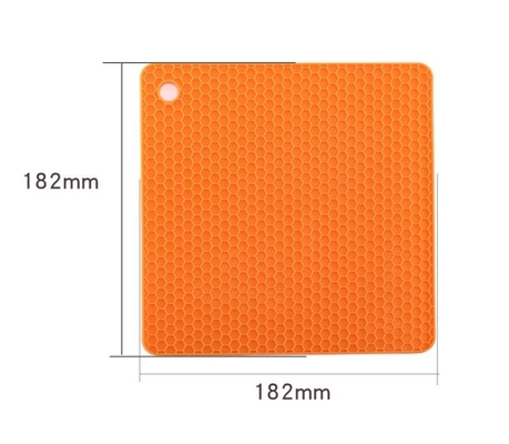 Les petits outils de cuisine de silicone de nid d'abeilles ont plaqué 18.2*18.2*0.6cm pour le bébé