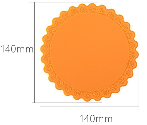 Non silicone de bâton faisant cuire le style de fleur de Rose de tapis de tasse de taille moyenne de produits