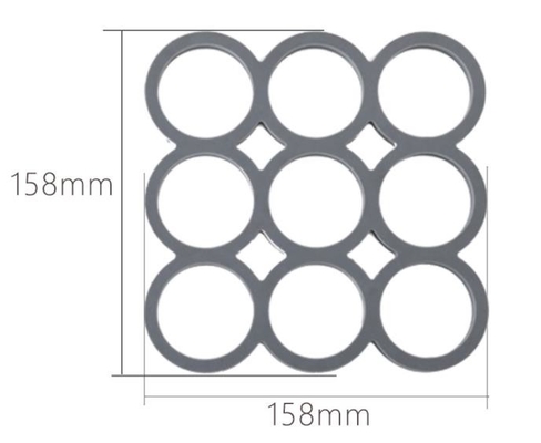 Tableau enduit de silicone carré de trous des batteries de cuisine 9 protecteur