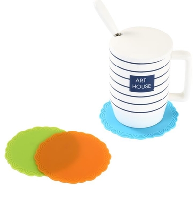 Glissement réglé de forme ronde de silicone d'ODM d'OEM d'ustensile coloré de cuisine anti
