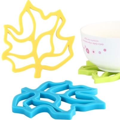 Plastique dur de conception de cavité de produits de vaisselle de cuisine de silicone de forme de feuille