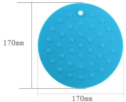 Les batteries de cuisine en caoutchouc rondes, tapis de cuisson de silicone de relief pointille le style
