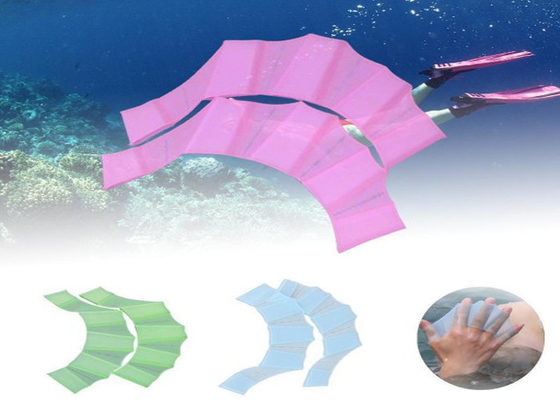 Grillon palmé de gants de natation de silicone pour Swimswim et programme test de natation