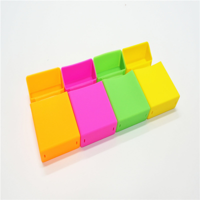Caisse faite sur commande de silicone de fantaisie de boîte de cigarette de silicone de couverture de paquet de cigarette d'impression