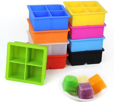 le glaçon du silicone 4pcs moule Logo And Custom Embossed Logo de impression fait sur commande