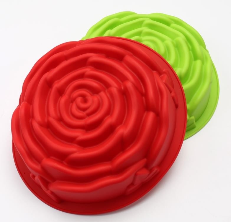 La cuisson de grande taille de silicone moule la couleur adaptée aux besoins du client par fleur de Rose