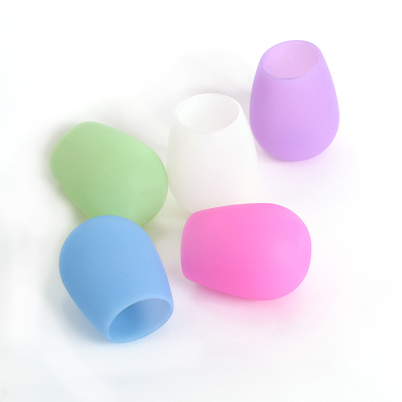 Tasse colorée réutilisable incassable de vin de silicium, verres de vin de silicone de café